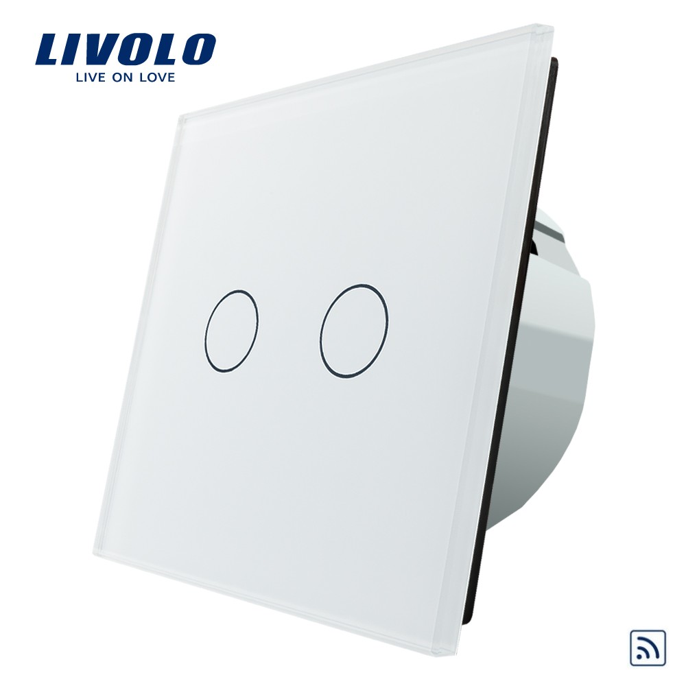 LIVOLO VL-C702IHR-15 Bezpotenciálové tlačidlo č.2/0 + RF - strieborné
