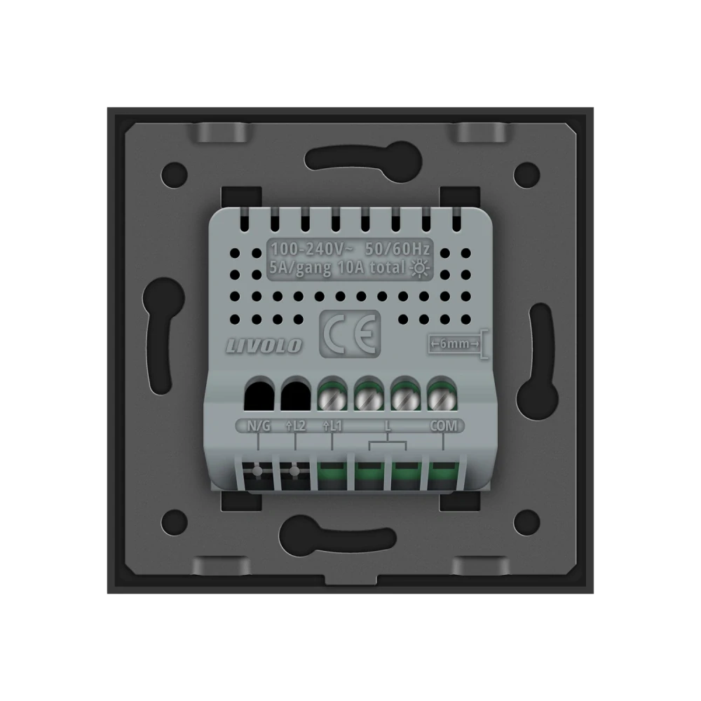 LIVOLO VL-C701IH-12 Bezpotenciálové tlačidlo č.1/0 - čierne