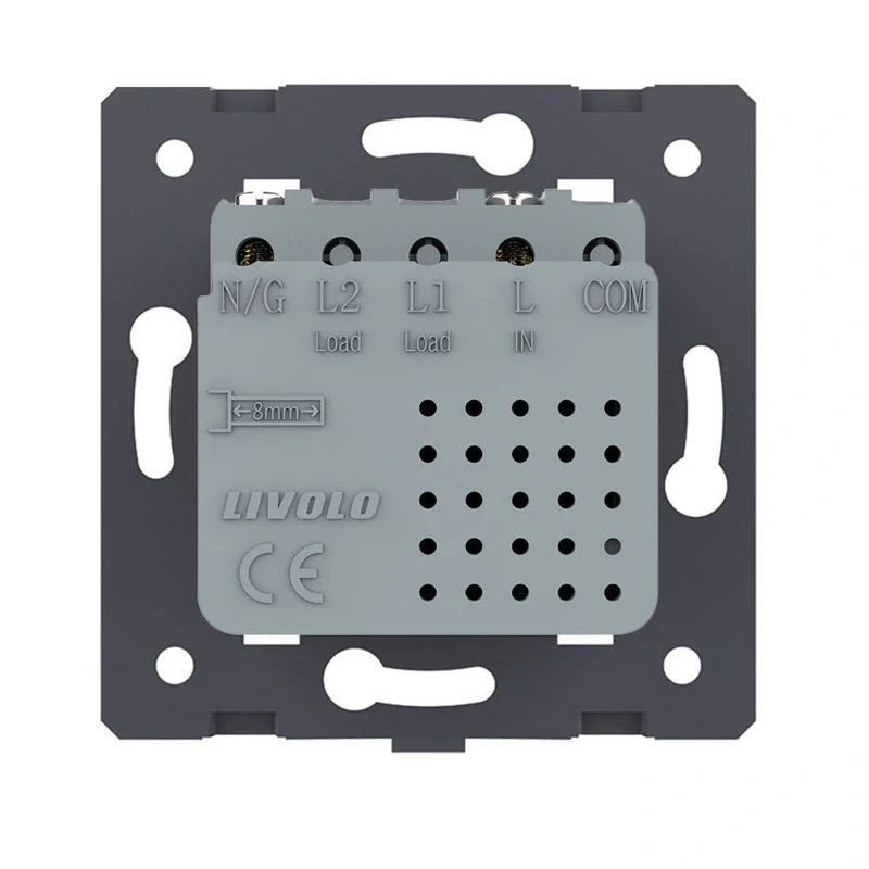 LIVOLO VL-C7-USBAC-12 USB A+C nabíjací modul - čierny
