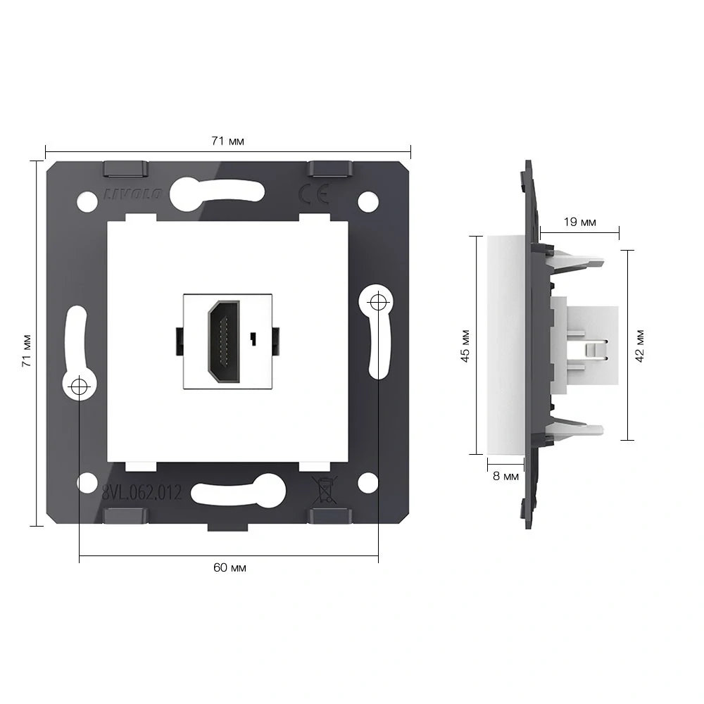 LIVOLO VL-C7-1HDB-13 HDMI modul - zlatý
