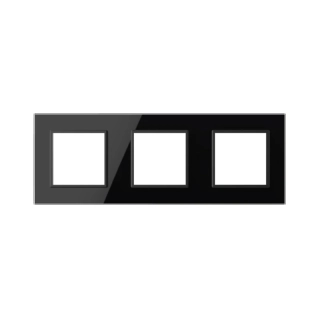 LIVOLO trojitý rámik - čierny