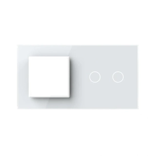 LIVOLO VL-C7-SR/C2-11 dvojitý rámik - biely