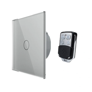 LIVOLO VL-C701DR-15 Dotykový stmievač osvetlenia RF - strieborný + VL-RMT-02 diaľkový RF ovládač
