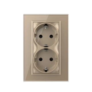 LIVOLO VL-2C7C1-13 Elektrická dvojzásuvka EU – zlatá