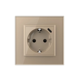 LIVOLO VL-C7C1EUC-13 zásuvka SCHUKO + USB-C - zlatá